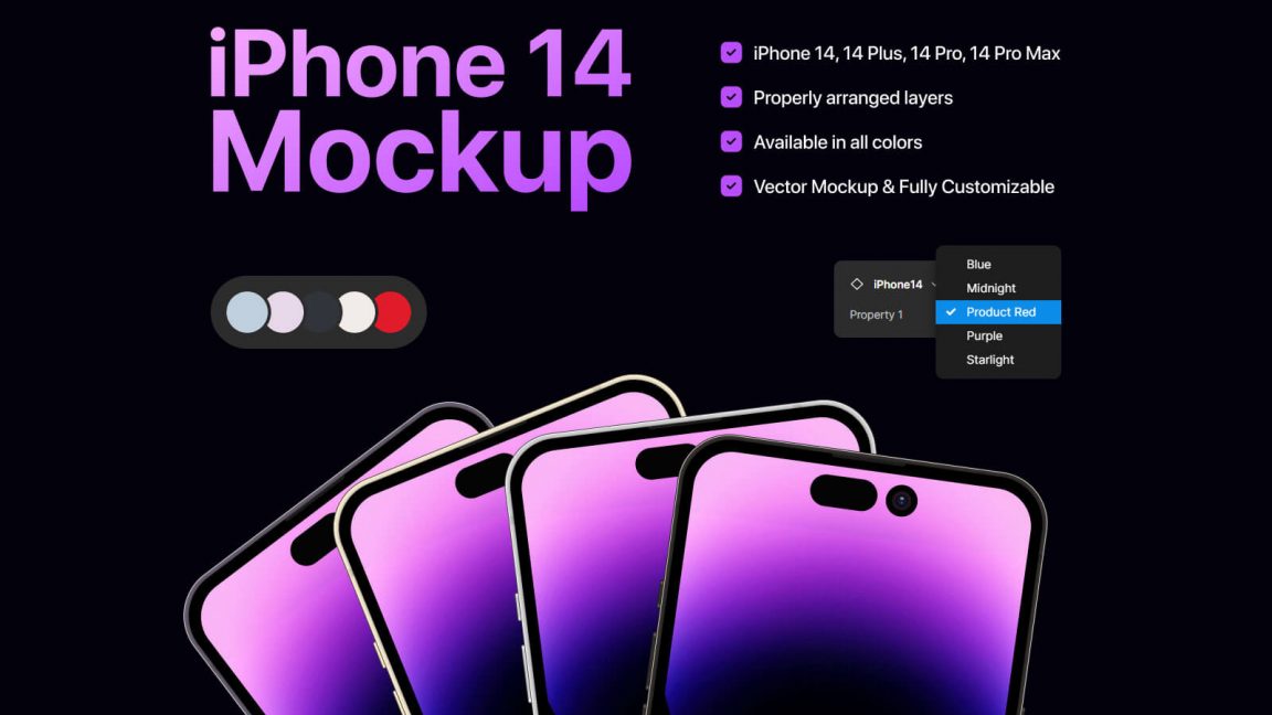 Free Figma iPhone 15 Pro Mockup - Free Figma Template