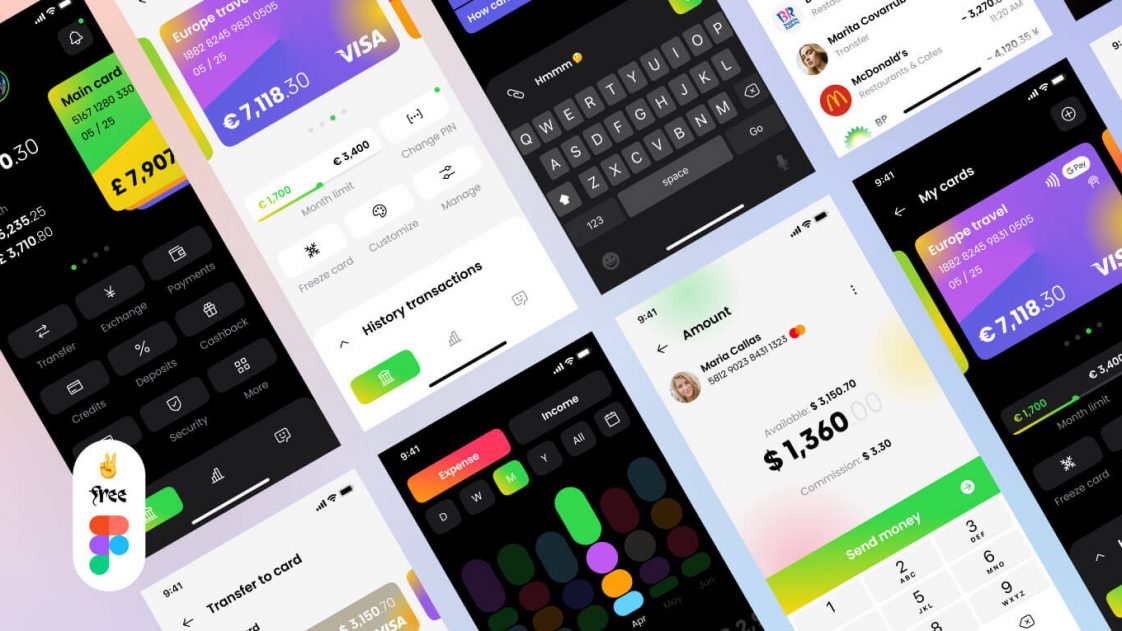 Banking App UI Free Figma Templates - Free Figma Template