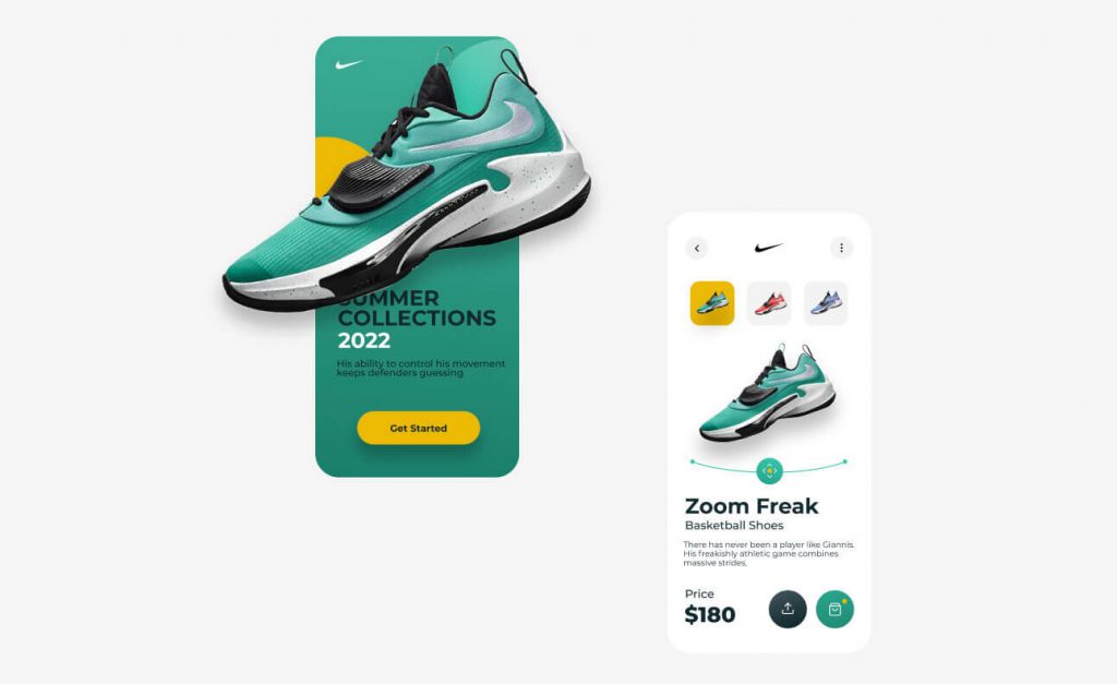 Free Nike Shoes Figma Mobile App Concept Figma Template
