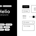 ️Minimal style Wireframe UI Kit free – Helio