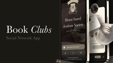 Book Clubs Social Network App UI Figma Freebie