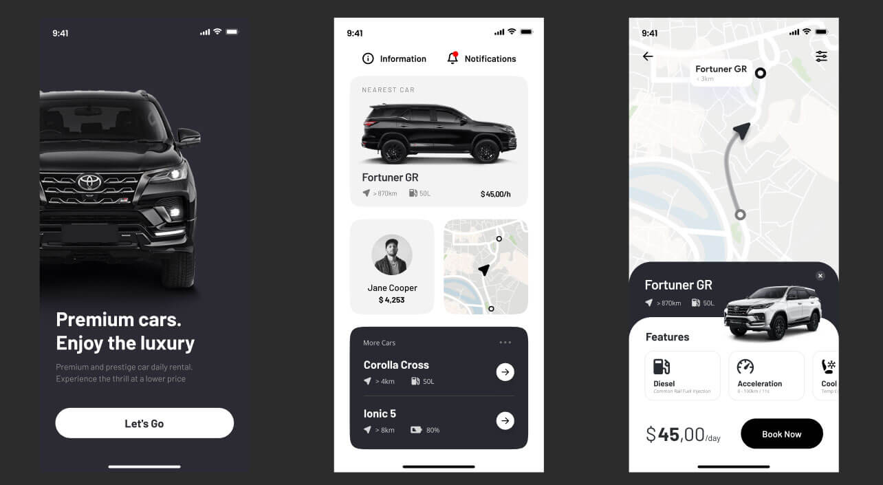 Car Rental Figma Mobile App Template