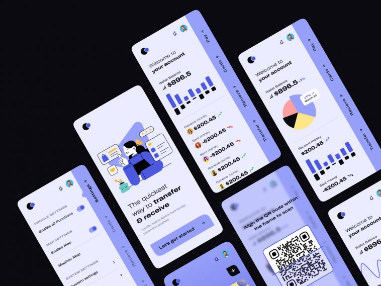 Mobile Banking App UI Kit Free