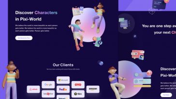 Animated 3D Figma Landing Page