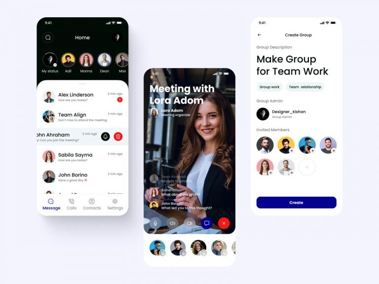 Free Chat App UI Free Figma Template - Free Figma Template