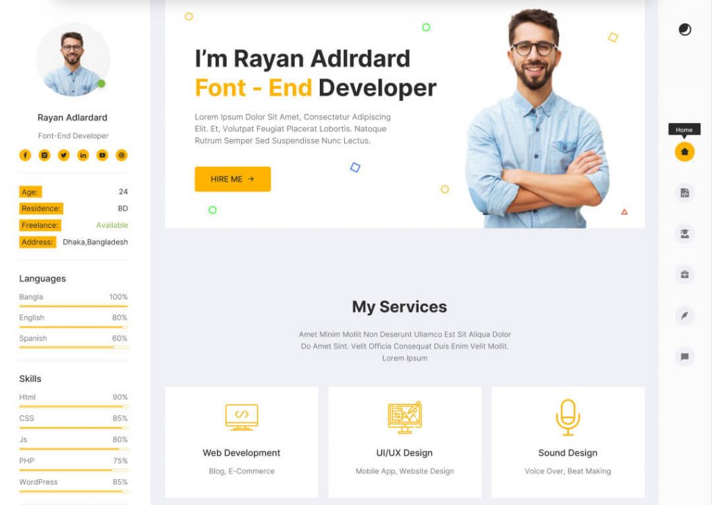 Figma Free Portfolio Template