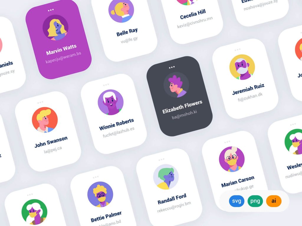 Free Vector Avatars Figma file