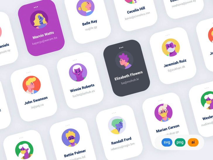 Free Vector Avatars Figma file - Free Figma Template