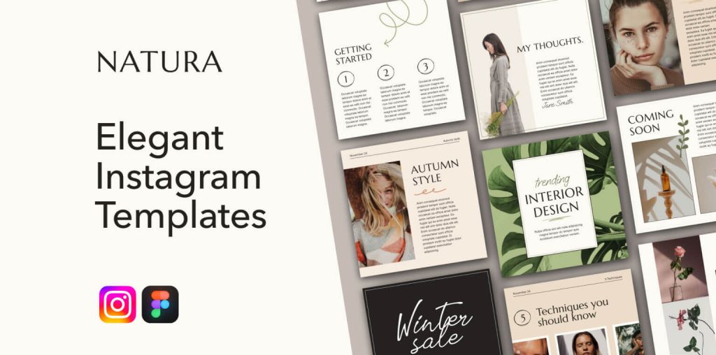 Figma Elegant Social Media Post Design Templates for free