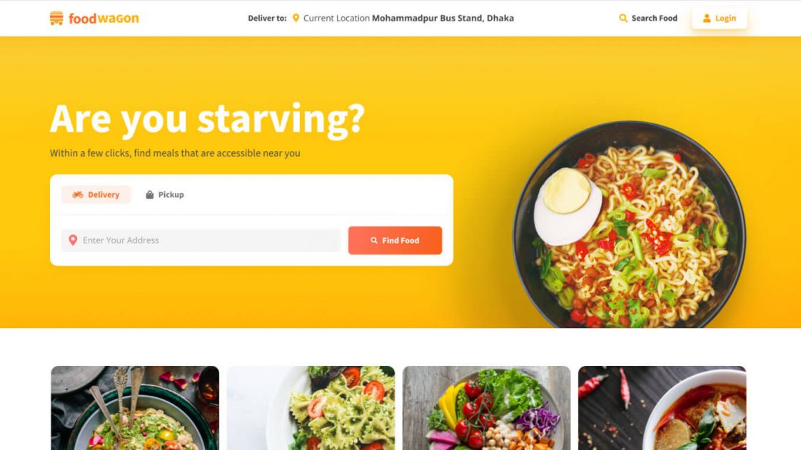 Free Food Delivery Website Template Figma - Free Figma Template