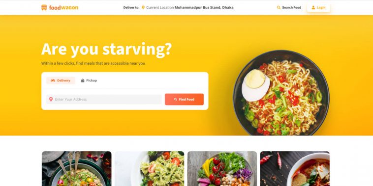 Figma Food Delivery Landing Template