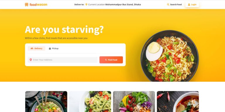 Free Figma Food Delivery Landing Template