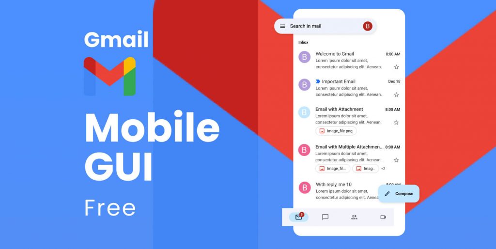 Figma Mobile Gmail App Template