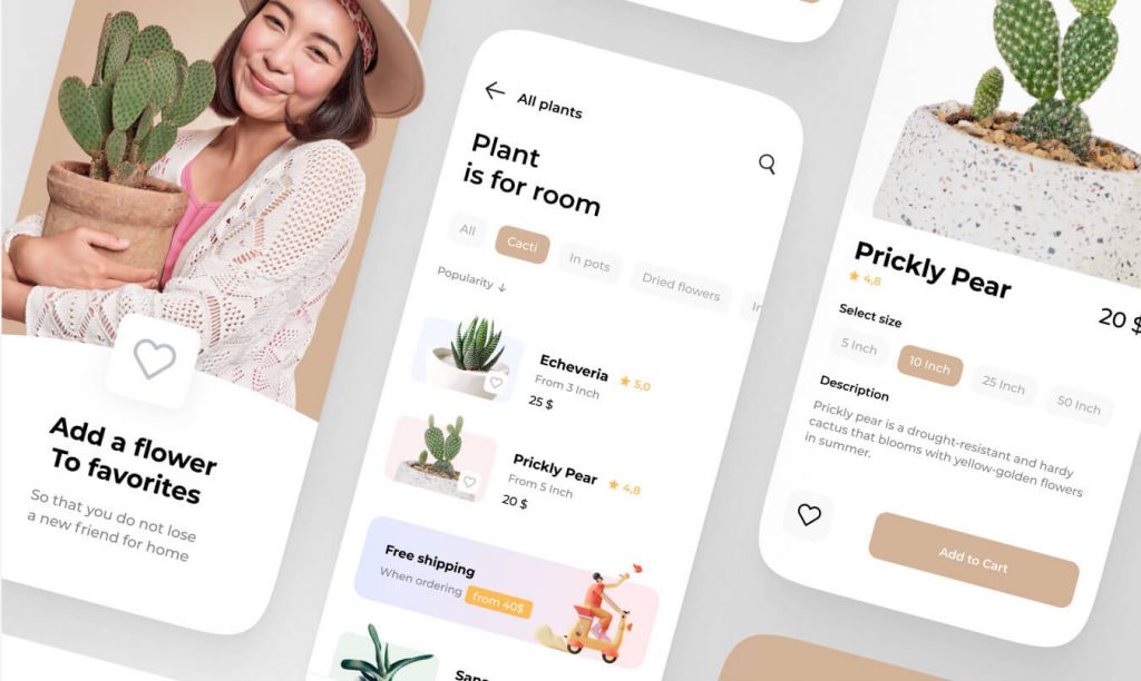 Free Figma Plants E-commerce App Template