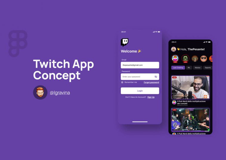 Figma Twitch Template Mobile App