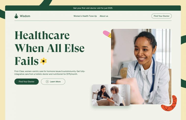 Healthcare Website Redesign Wisdom Medicine Figma Template