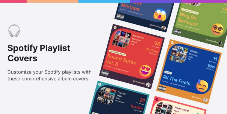 Spotify Playlist Covers Figma Ui Kit Template
