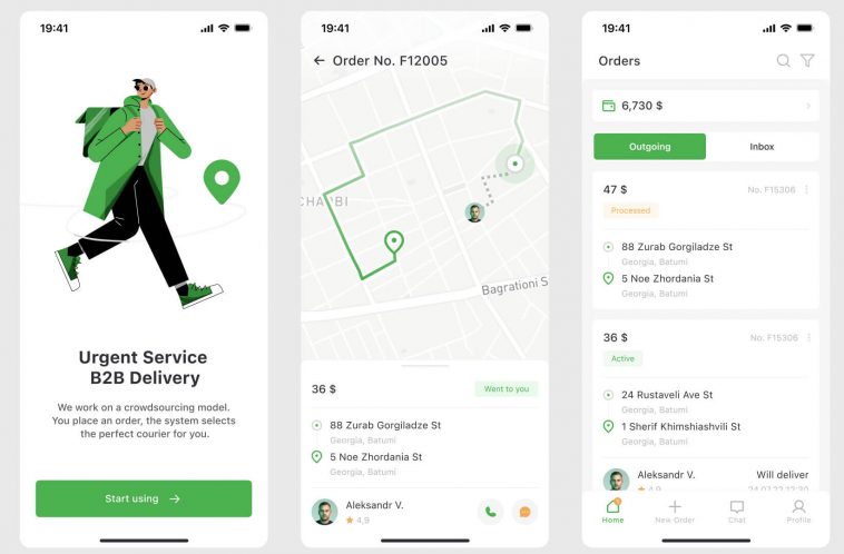 Figma Delivery App UI UX Concept Template
