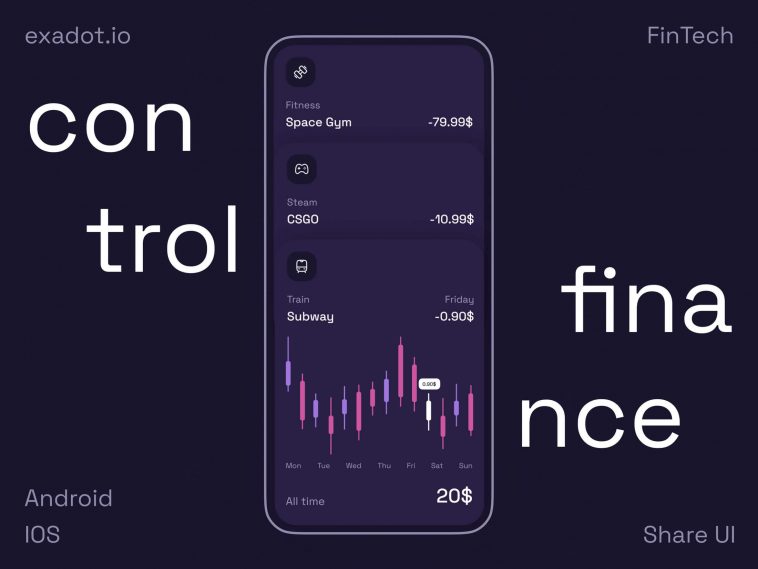Free Finance App UI Figma