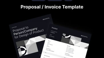 Free Proposal and Invoice Template Figma
