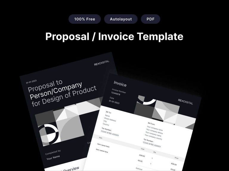 Free Figma Invoice and Proposal Template