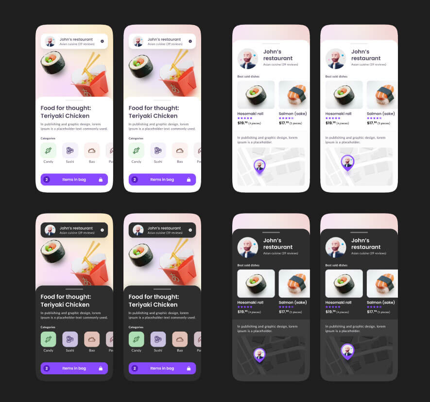 Sushi Delivery and Takeout App Concept Figma 1