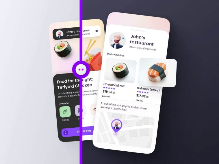 Sushi Delivery and Takeout App Concept Figma
