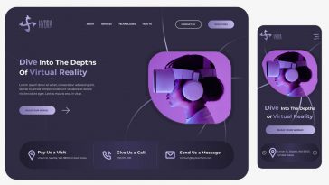 VR landing Page Template for Figma