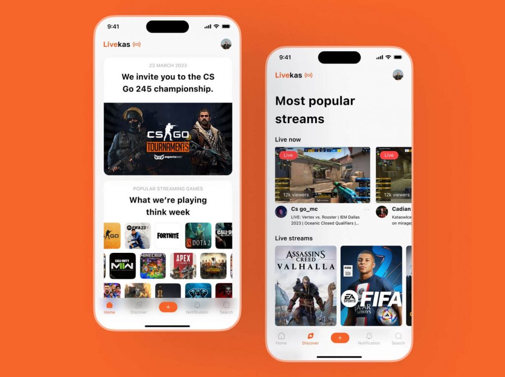 Free Figma Game Streaming App UI Design