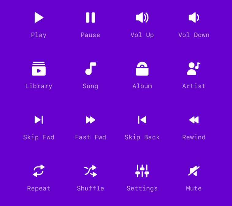Figma Music Player Icons