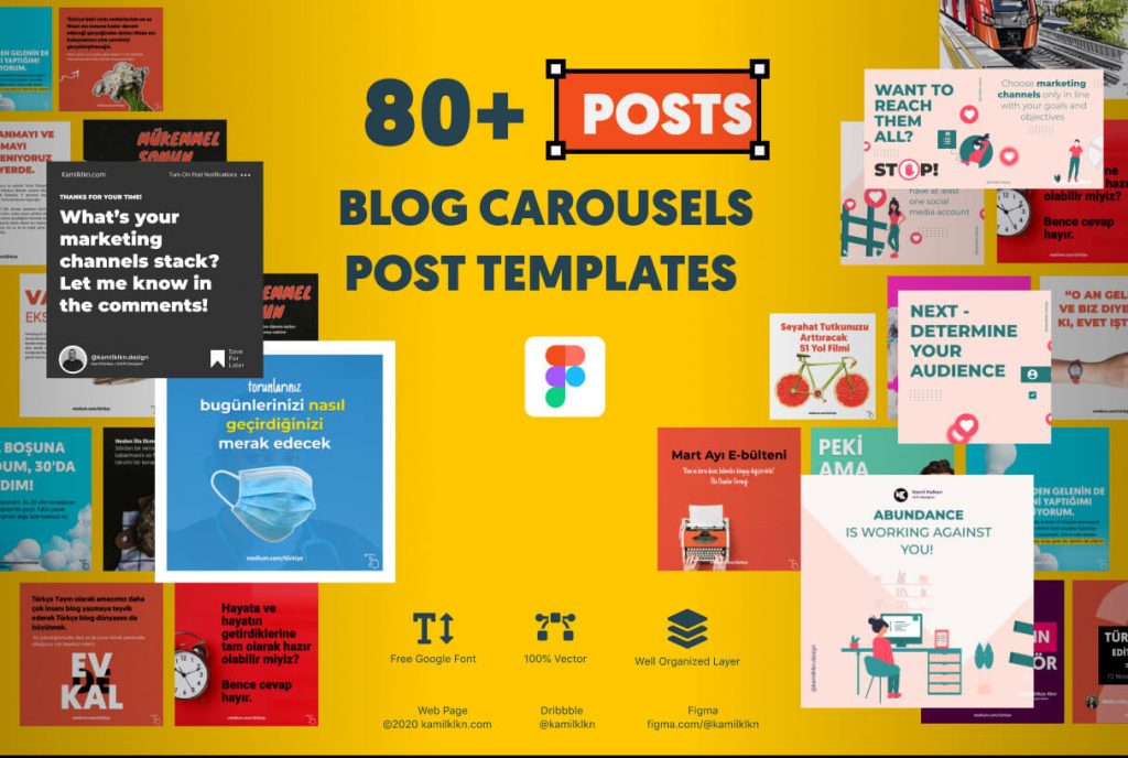 Free Figma Instagram Carousel Templates