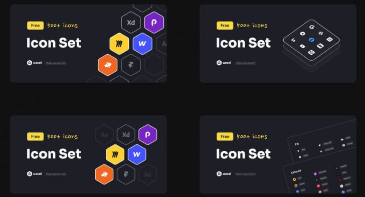 500 Free Figma Icons set - UiKitFree