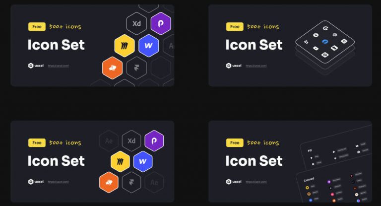 500 Free Figma Icons set - UiKitFree