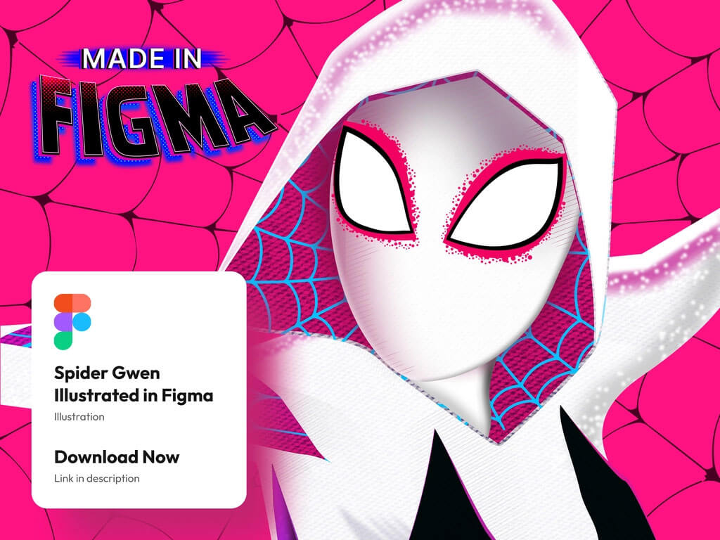 Spider Gwen – Free Figma Illustration
