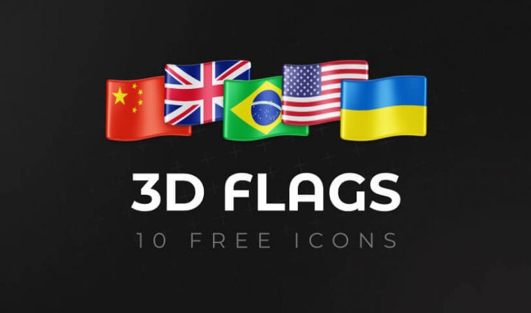 Free 3D Country Flags Figma