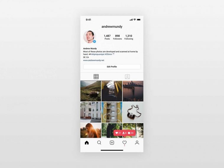 Instagram UI Profile 1