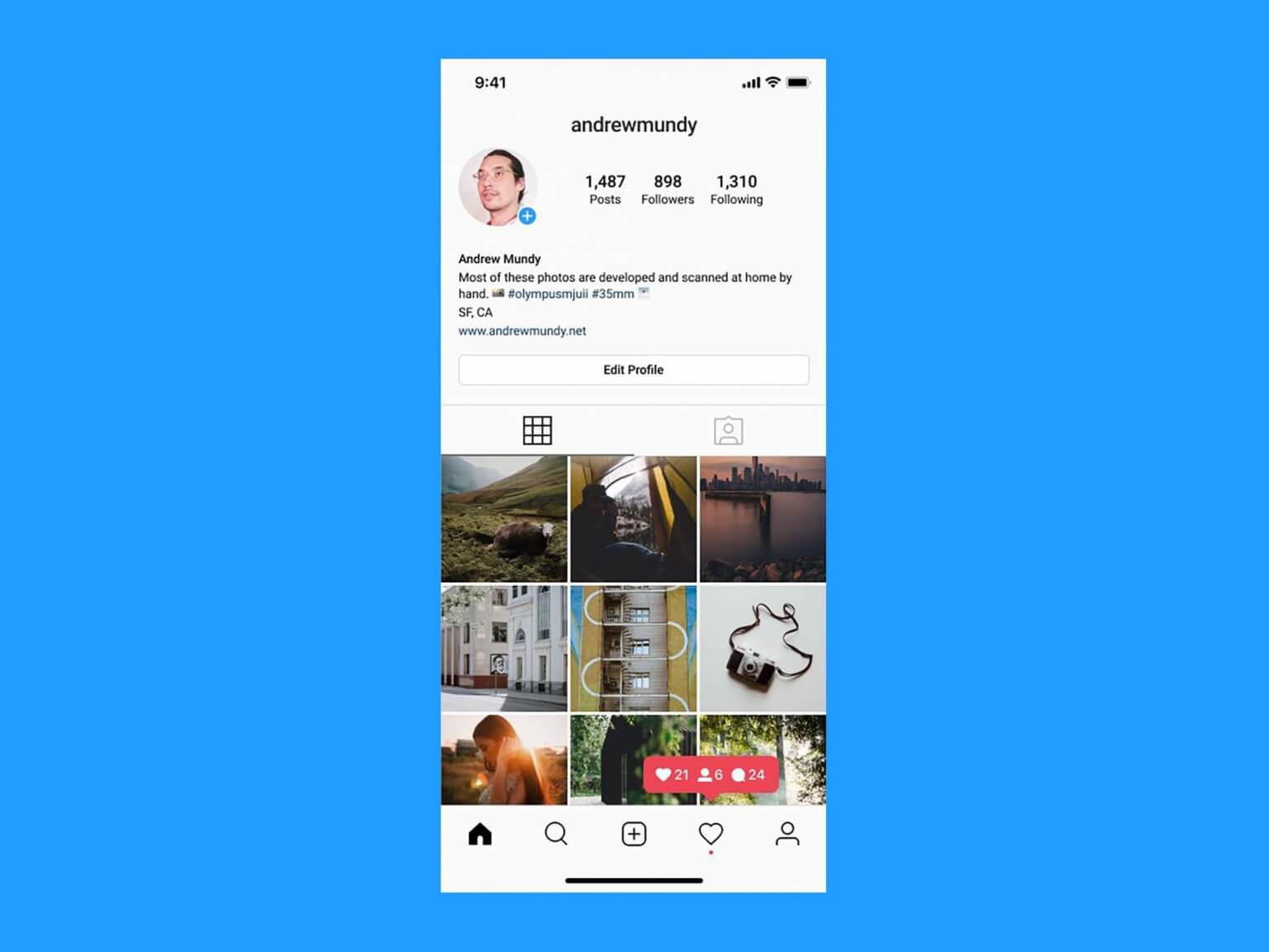 Instagram UI Profile 2