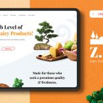 Dairy Products Website Figma Template Z.Farm