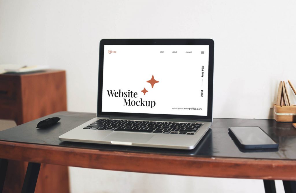 Free MacBook Screen Mockup PSD file