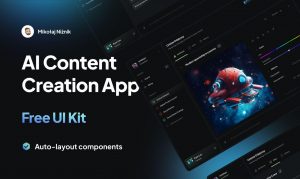 Free AI Content Creation Figma Template - UiKitFree