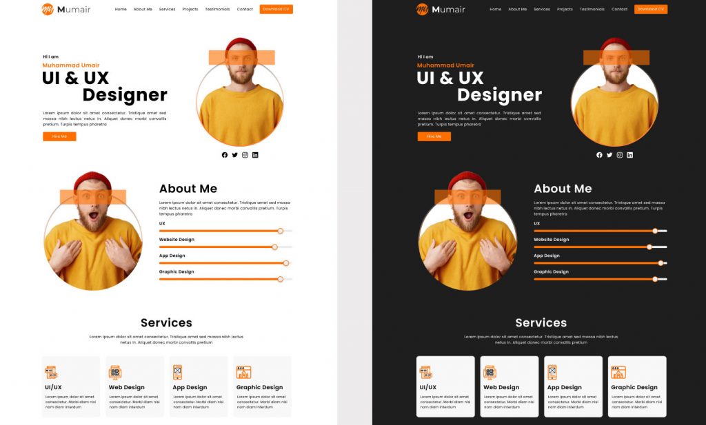 Figma Personal Portfolio Free Template