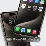 Free Figma iPhone 15 Pro Mockup 1