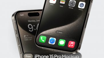 Free Figma iPhone 15 Pro Mockup 1