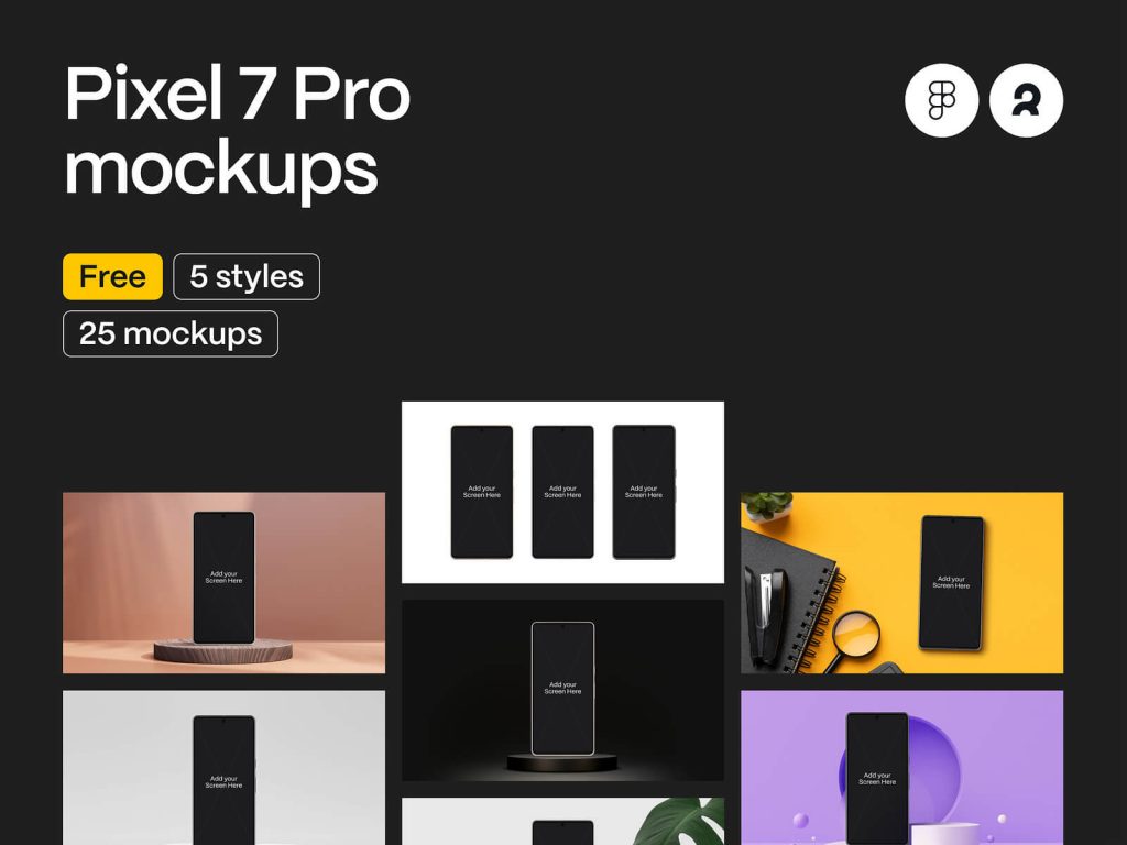 Free Google Pixel 7 Pro Mockups Figma