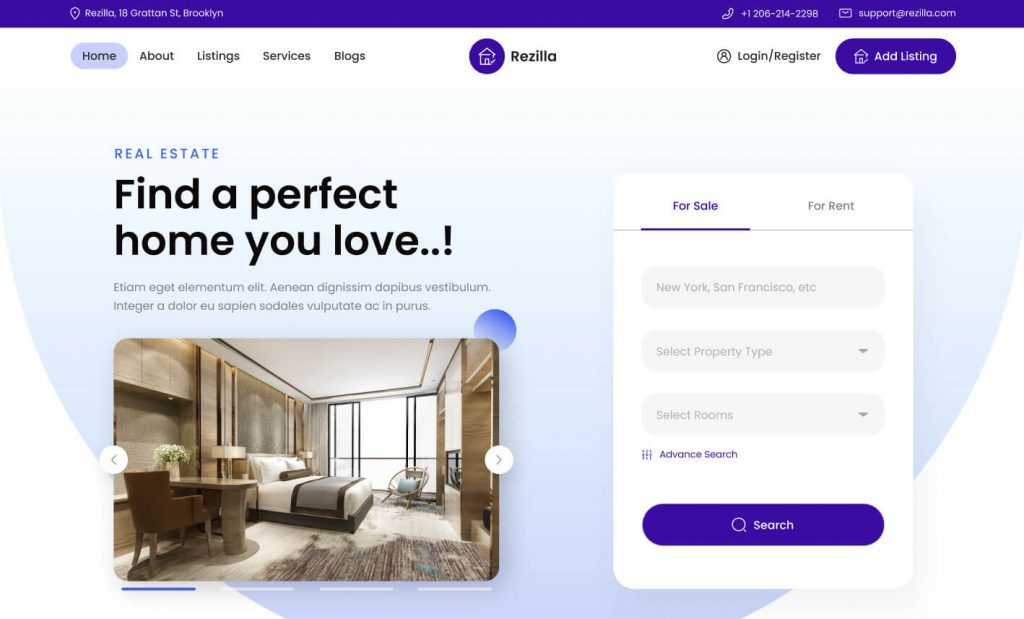 Free Figma Real Estate Website Template
