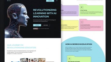 Free AI Assisted Education Platform Landing Page Scholarly