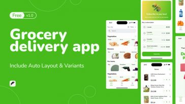 Free Figma Groceries Delivery App UI Kit