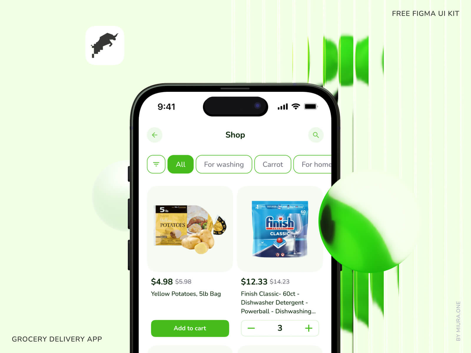 Free Figma Groceries Delivery App UI Kit3