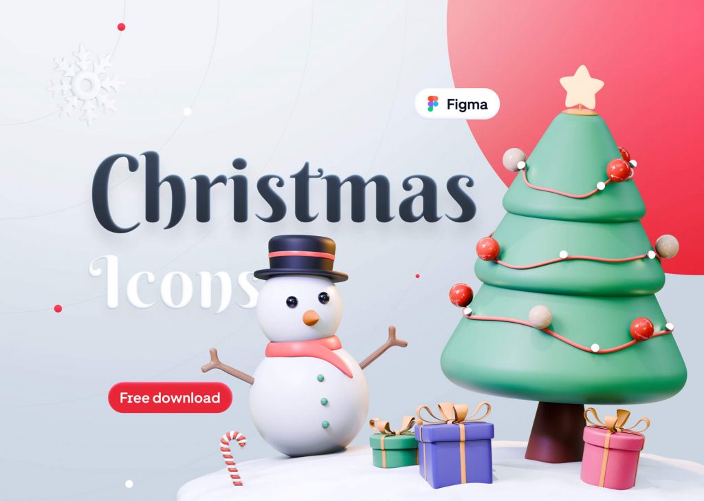 Free 3D Christmas Icons – Clavius Design System