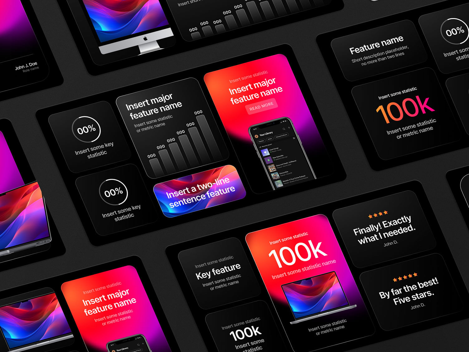 Bento Grid Figma Presentation Template for Free - Figma Template